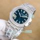PPF Swiss Clone Patek Philippe Nautilus Stainless Steel Blue Baguette  Dial Watch (2)_th.jpg